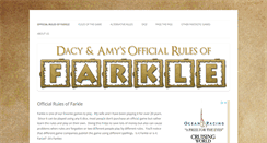 Desktop Screenshot of officialfarklerules.com